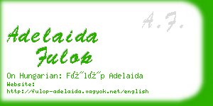 adelaida fulop business card